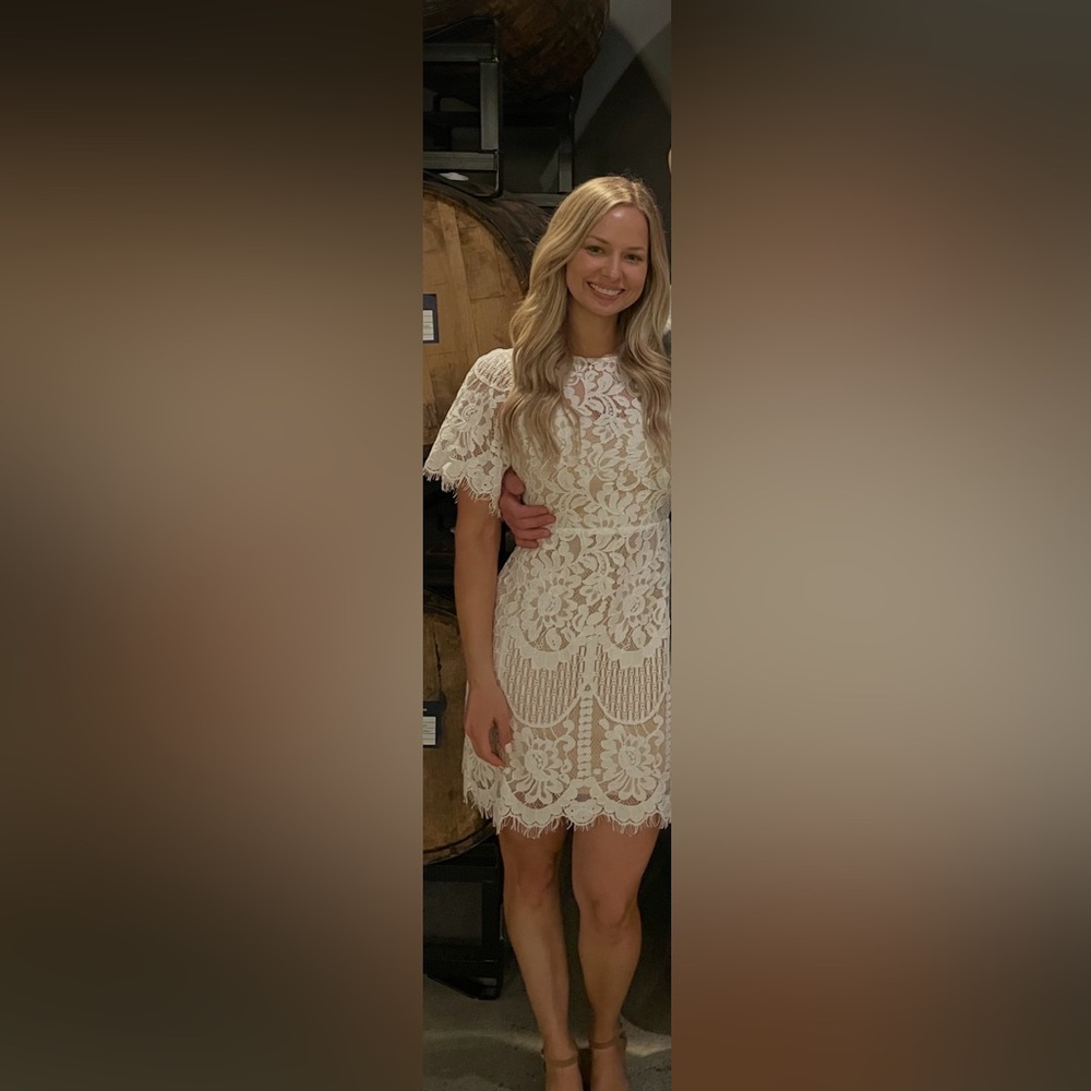 Lulus White Lace Dress - Picture 3 of 3